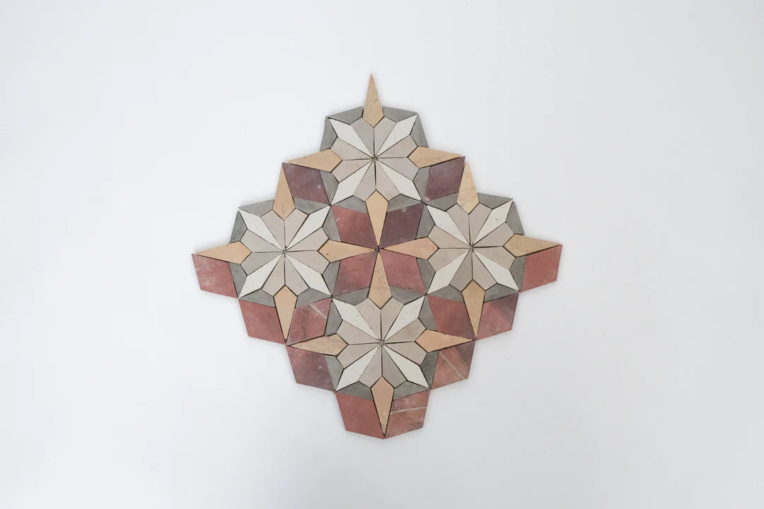 pink flower tile