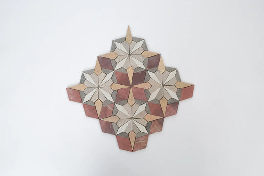 pink flower tile