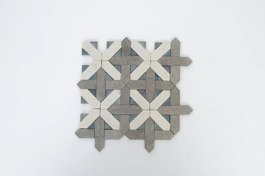 gray cross stone mosaic tiles
