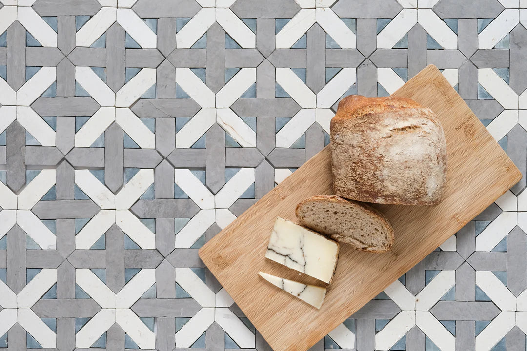 gray mosaic floor tile