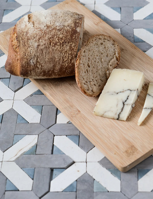 gray cross stone mosaic tile