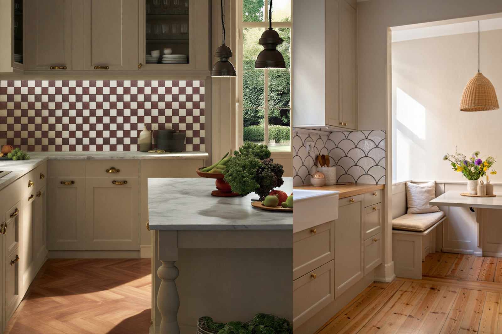 taupe kitchen cabinets