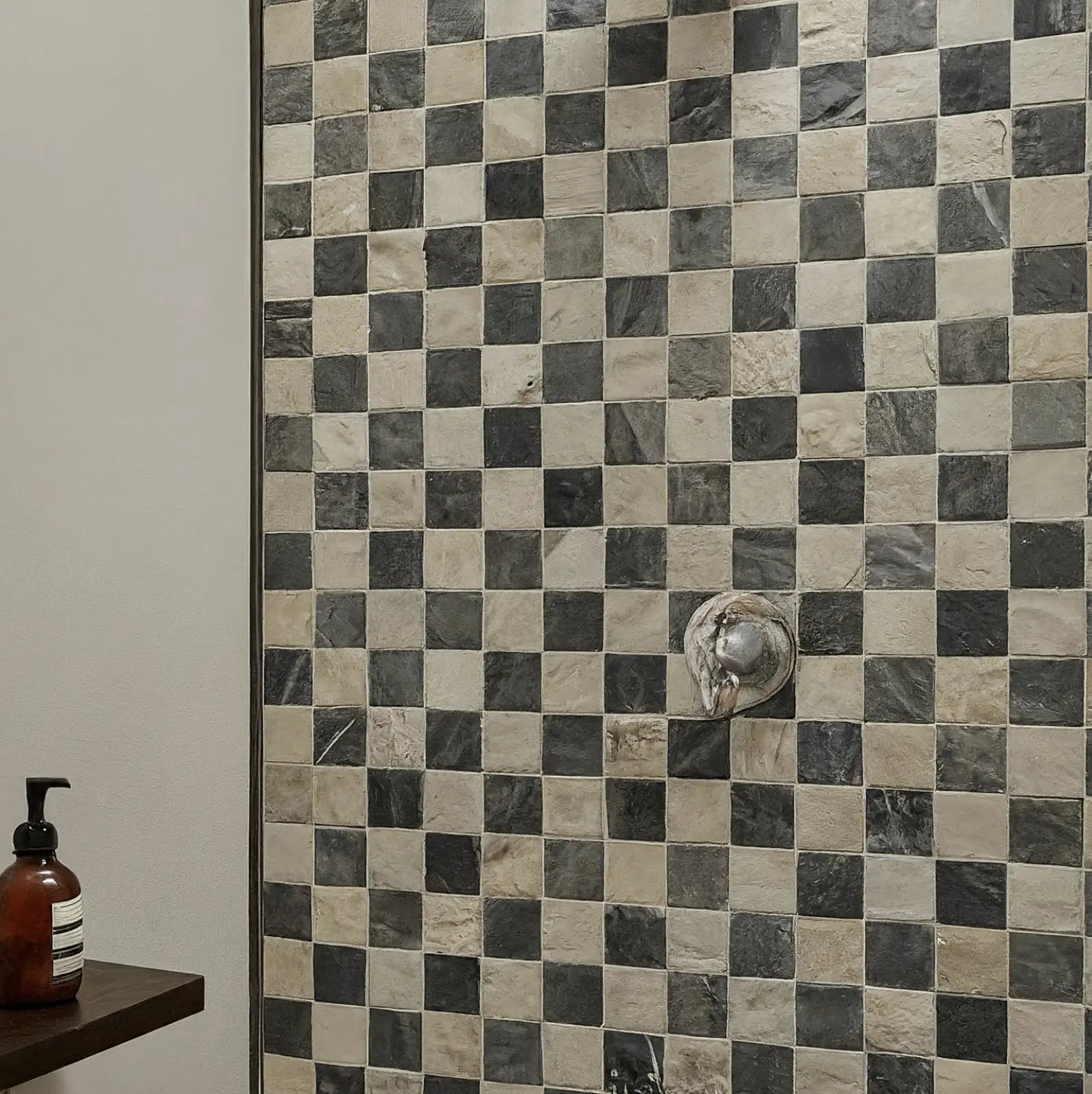 Checkerboard Mosaic Tiles | Checker Limestone Tiles