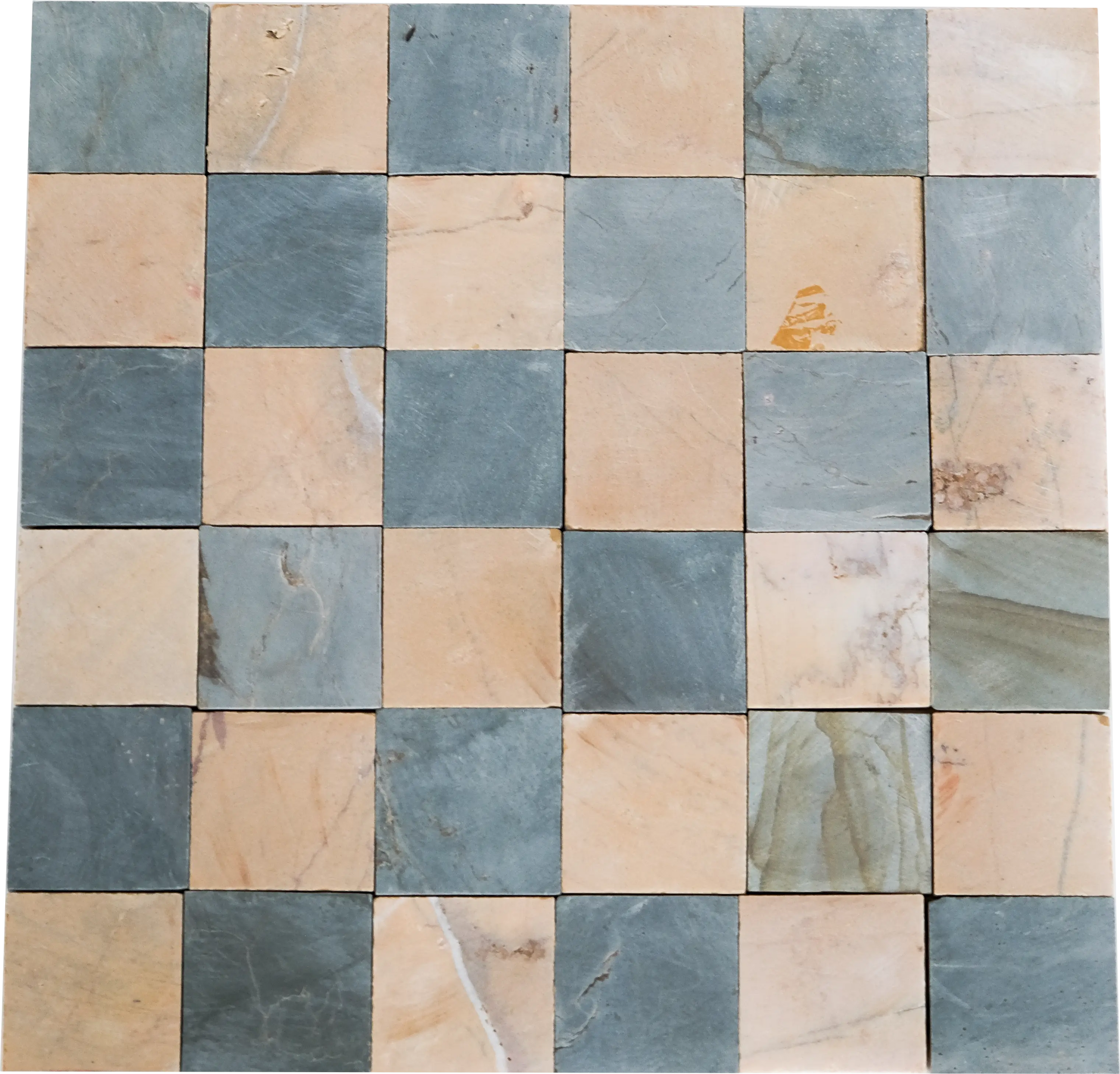 Black and White Checkerboard Limestone Mosaic Tile featuring on an entryway.