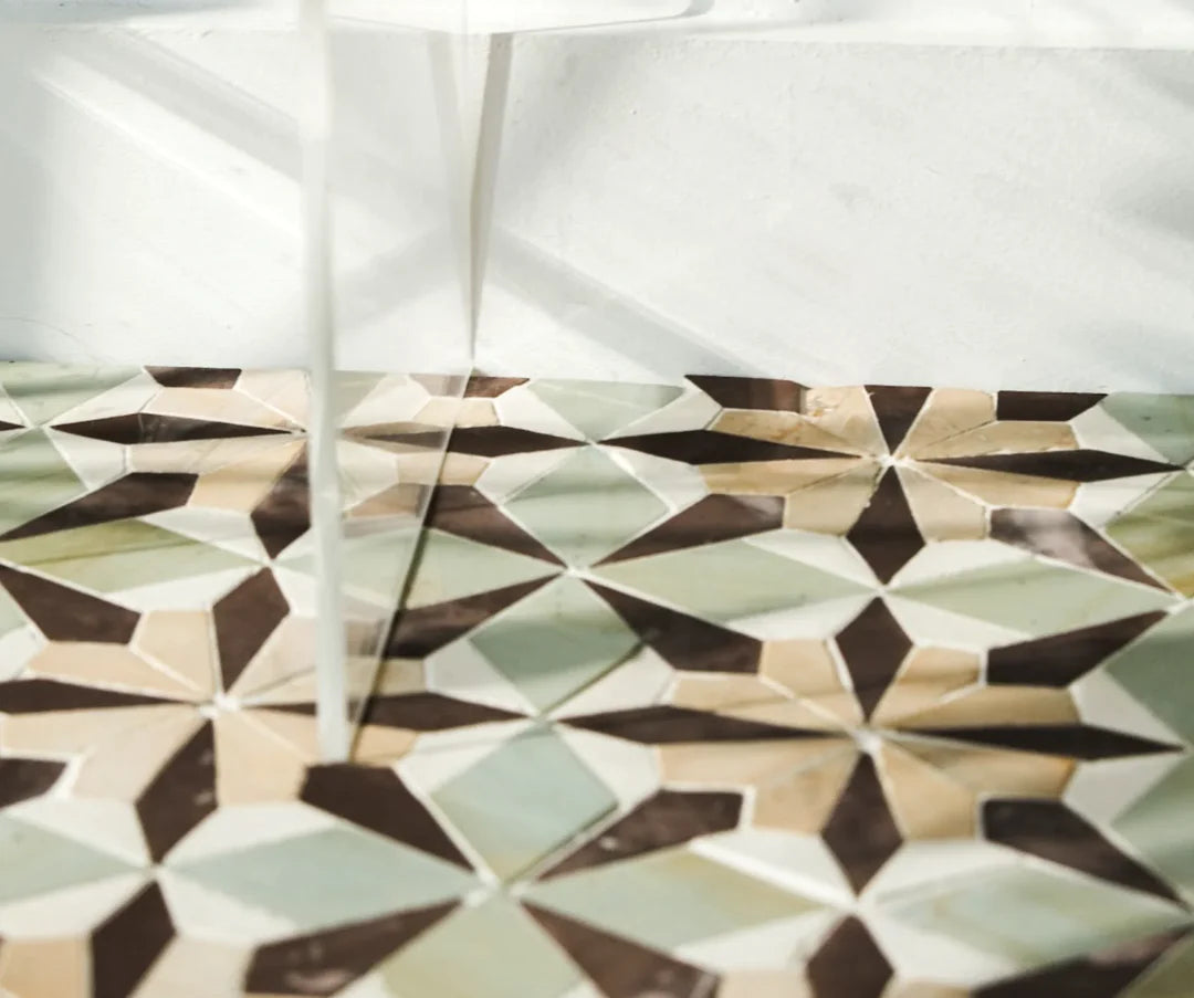Cover photo of Full Sheet Mosaic Tiles collection featuring a Florence mosaic's design variant