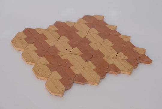 Burnt Cinnamon & Amber Terracotta Mosaic Tile - New York Pattern
