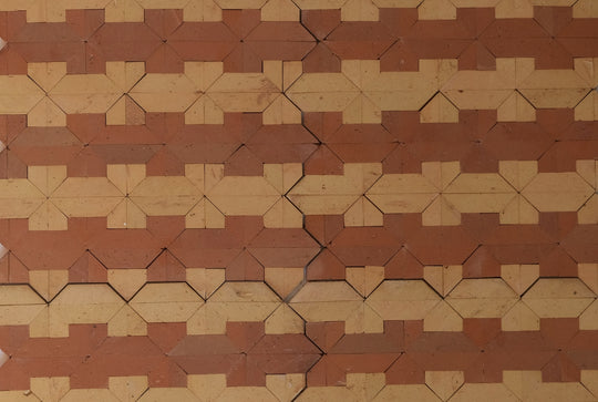 Burnt Cinnamon & Amber Terracotta Mosaic Tile - New York Pattern
