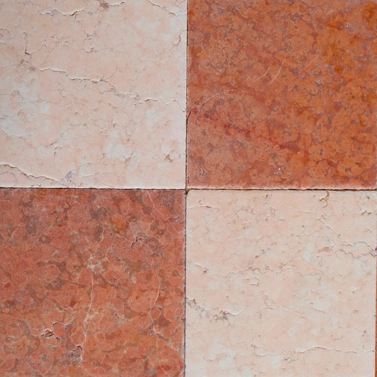 Pink and Red Antique Marble Checkerboard Tile Set – 12x12