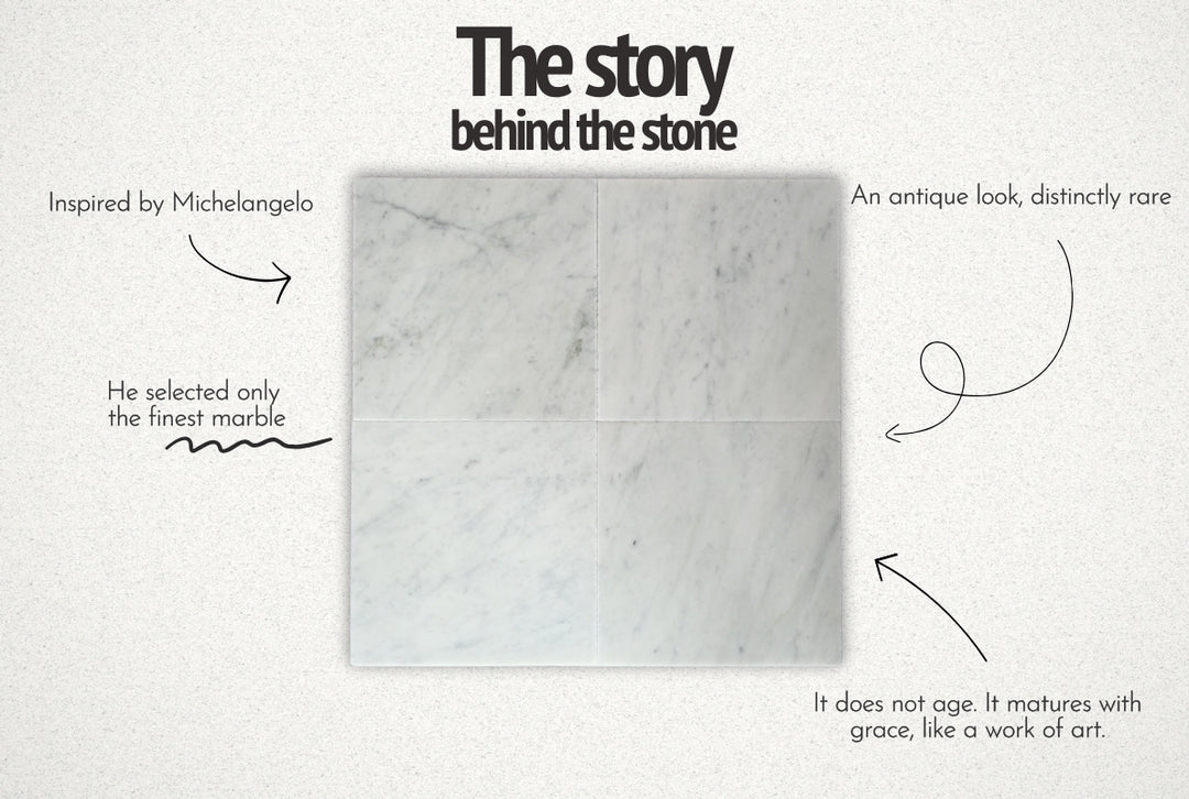 Bianco di Michelangelo Antique Marble Tile