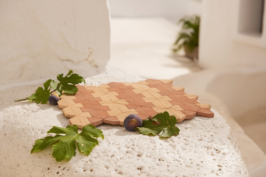 Burnt Cinnamon & Amber Terracotta Mosaic Tile - New York Pattern