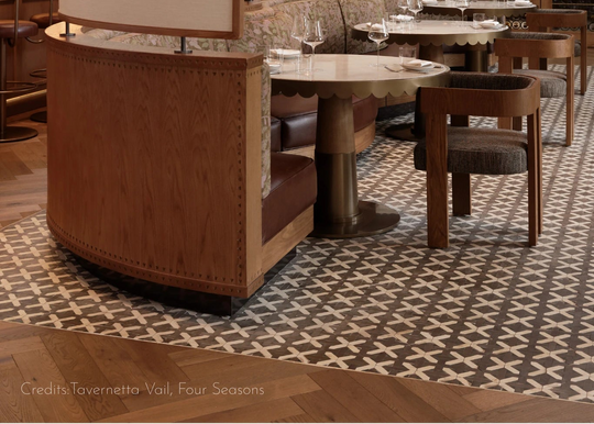 Antique Gray & Ivory White Cross Limestone Mosaic Tile - London Pattern